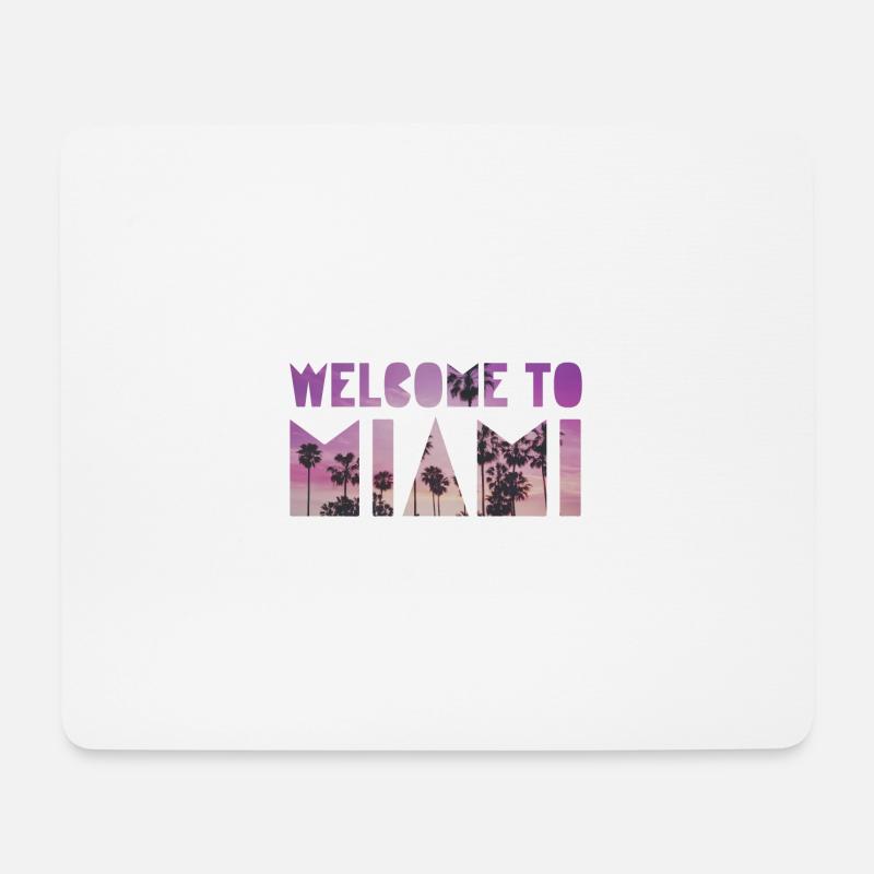 Welcome to Miami - Mousepad (Querformat) - Weiß