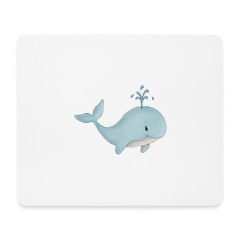 niedlicher Wal - Mousepad (Querformat) - Weiß - Vorne