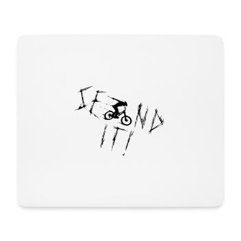 MTB Lifestyle - Send it! - Mousepad (Querformat) - Weiß - Vorne