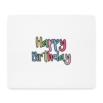 Joyeux anniversaire Salutation Idée cadeau - Tapis de souris (format paysage) - blanc - Devant