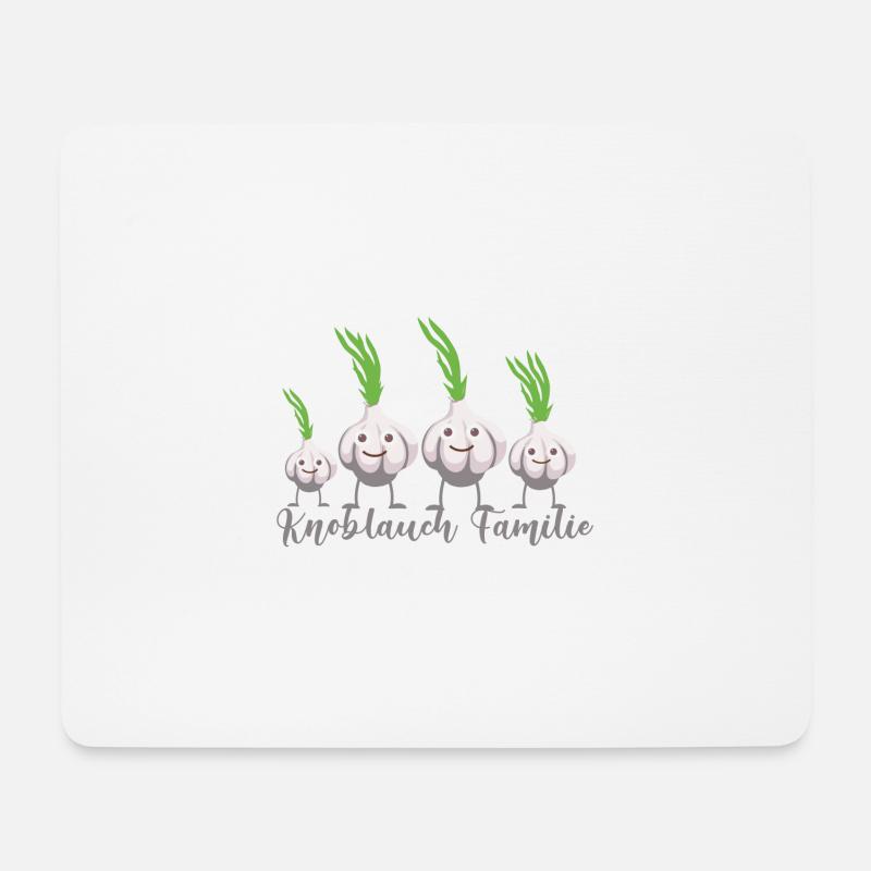 knoblauch familie,knoblauch,familie - Mousepad (Querformat) - Weiß