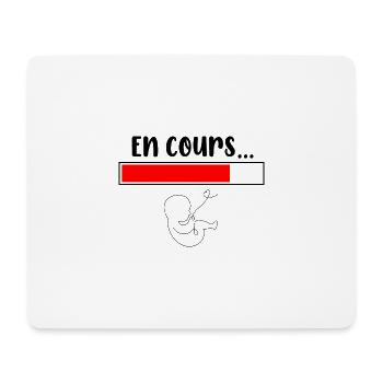 En cours... bébé t-shirt femme enceinte - Tapis de souris (format paysage) - blanc - Devant