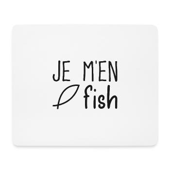 Je m'en fish - Tapis de souris (format paysage) - blanc - Devant