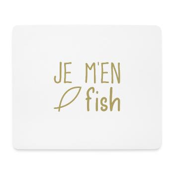 Je m'en fish - Tapis de souris (format paysage) - blanc - Devant