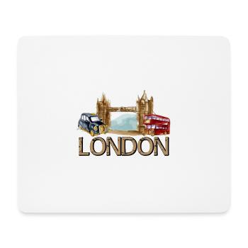 London England Tower Bridge Taxi Bus - Mousepad (Querformat) - Weiß - Vorne