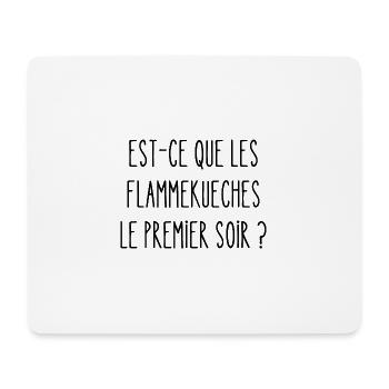 flammekueches couchent le premier soir - Tapis de souris (format paysage) - blanc - Devant