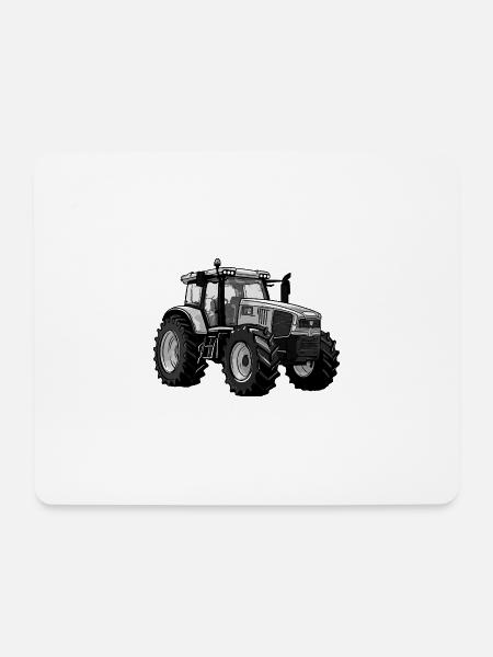 Traktor - Mousepad (Querformat) - Weiß