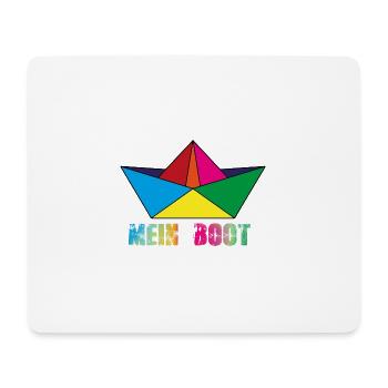 mein boot,boot,papierschiff,bunt,schiff - Mousepad (Querformat) - Weiß - Vorne