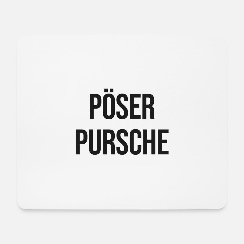 Pöser Pursche - Mousepad (Querformat) - Weiß