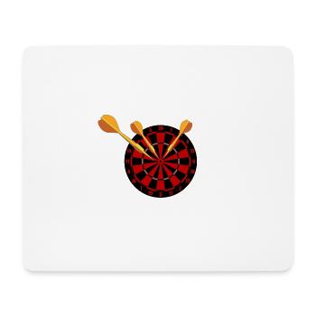 Darts Arrows and Dartboard - Mouse Pad (horizontal) - white - Front