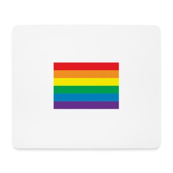 Classic Gay Pride Rainbow - Mouse Pad (horizontal) - white - Front