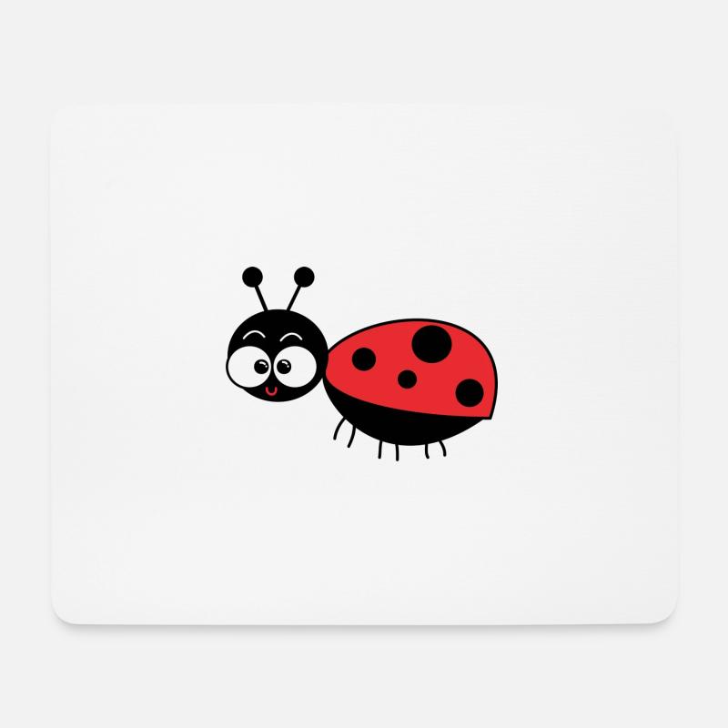 Marienkäfer - Mousepad (Querformat) - Weiß