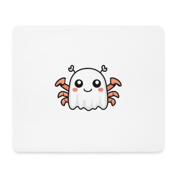 crabe crabe Halloween bande dessinée fantôme - Tapis de souris (format paysage) - blanc - Devant