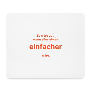Einfacher - Mousepad (Querformat) - Weiß - Vorne