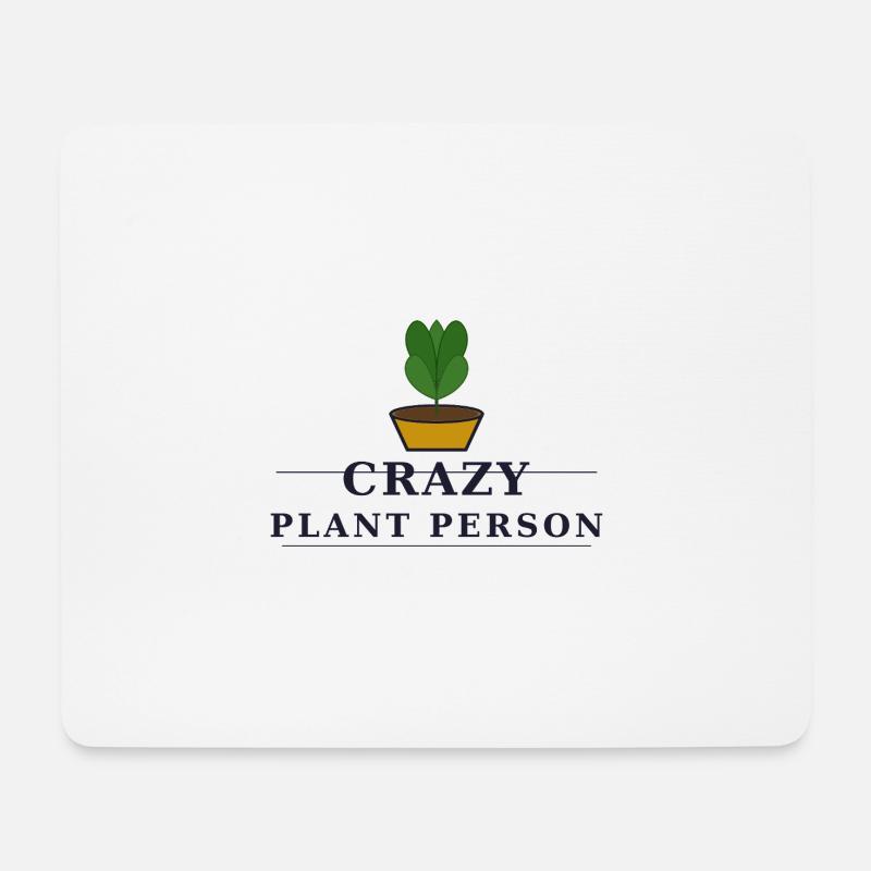 Crazy Plant Person - Mouse Pad (horizontal) - white