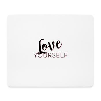 Love Yourself lettering Pascal Voggenhuber - Mouse Pad (horizontal) - white - Front