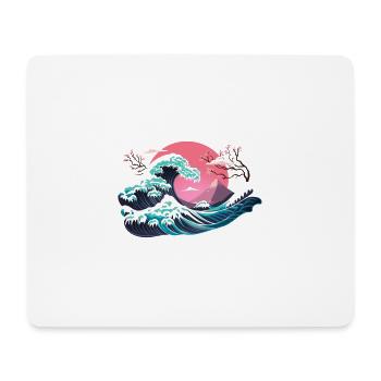 Hokusai Winter - Mouse Pad (horizontal) - white - Front