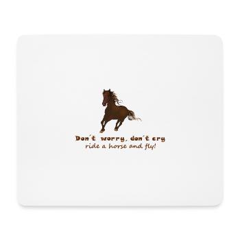 Montez à cheval et volez - Tapis de souris (format paysage) - blanc - Devant