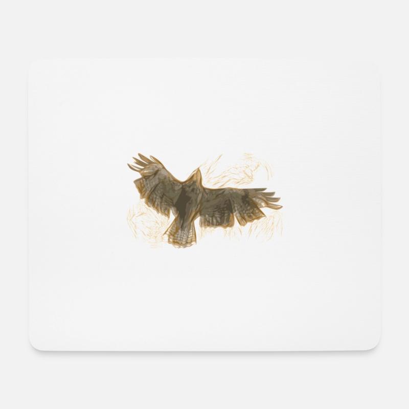 Raubvogel - Mousepad (Querformat) - Weiß
