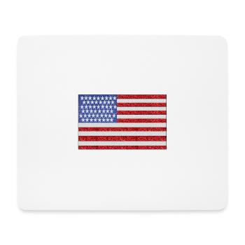 Drapeau des États-Unis - Tapis de souris (format paysage) - blanc - Devant