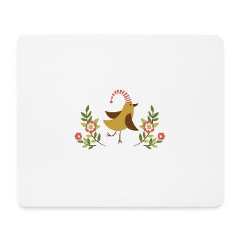Vogel - Mousepad (Querformat) - Weiß - Vorne