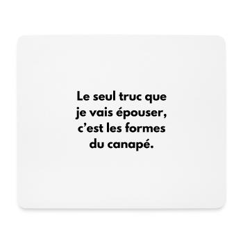 épouser les formes du canapé - Tapis de souris (format paysage) - blanc - Devant