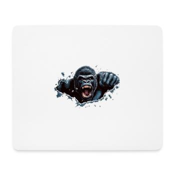 gorilla beast schlag - Mousepad (Querformat) - Weiß - Vorne