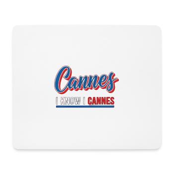 I know I Cannes Retro Design - Mouse Pad (horizontal) - white - Front