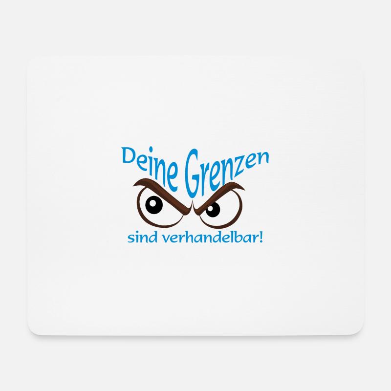 Deine Grenzen sind verhandelbar - Mousepad (Querformat) - Weiß