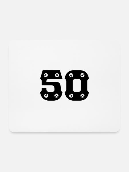 Pomysł na prezent na 50. urodziny - Podkładka pod myszkę (pozioma) - biały