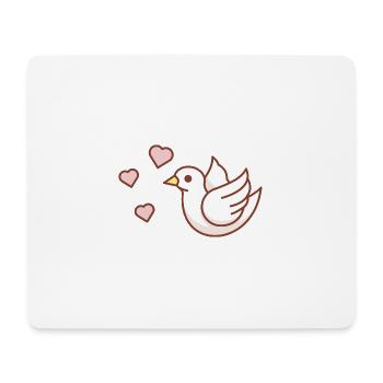 Taube - Mousepad (Querformat) - Weiß - Vorne