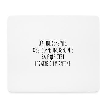 gengivite - Tapis de souris (format paysage) - blanc - Devant