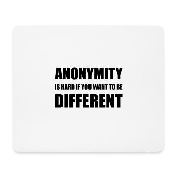 Nerdy design "ANONYMITY IS HARD" - your wish - Mouse Pad (horizontal) - white - Front