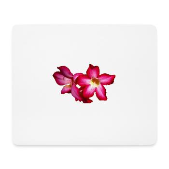 Fleurs, lotus, laurier rose, rouge, floral - Tapis de souris (format paysage) - blanc - Devant