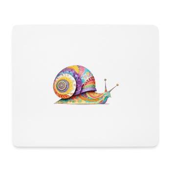 Escargot Ludique Adorable Amusant Animal Coloré Mignon - Tapis de souris (format paysage) - blanc - Devant