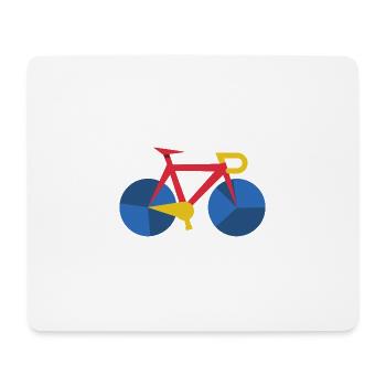 Rennrad Kunst Fahrrad Abstrakt - Mousepad (Querformat) - Weiß - Vorne
