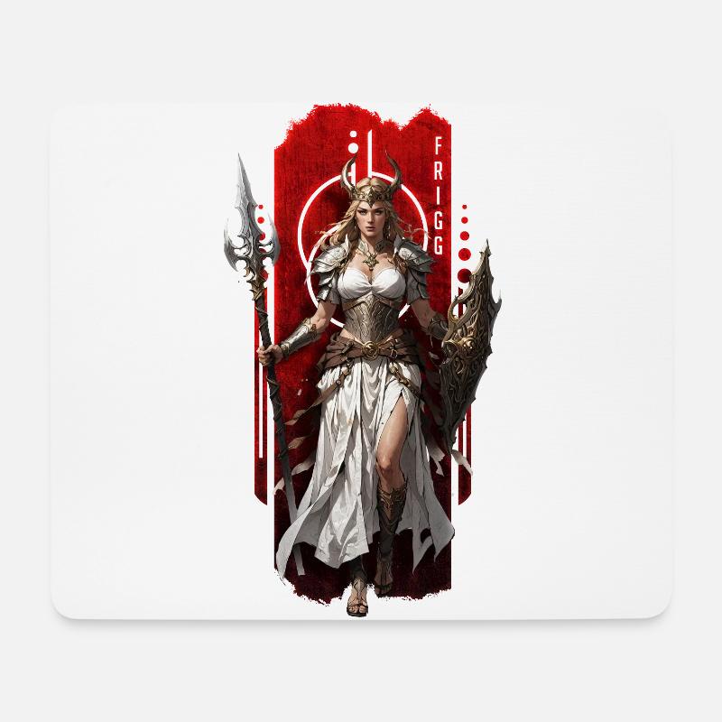 Frigg, Herrscher von Asgard - Mousepad (Querformat) - Weiß