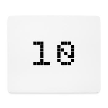 Nummer 10 - Mousepad (Querformat) - Weiß - Vorne