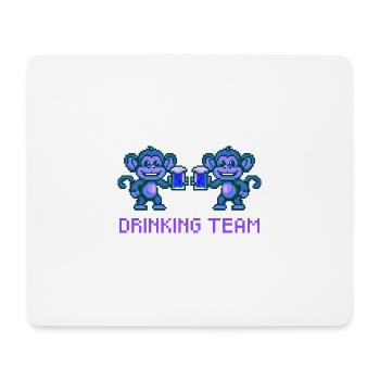 Monkey Drinking Team Beer Party - Mouse Pad (horizontal) - white - Front