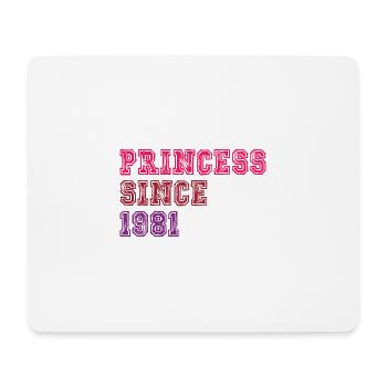 1981 Geburtstag Prinzessin - Mousepad (Querformat) - Weiß - Vorne