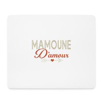 MAMOUNE D'AMOUR j'aime maman cadeau maman mamie - Tapis de souris (format paysage) - blanc - Devant