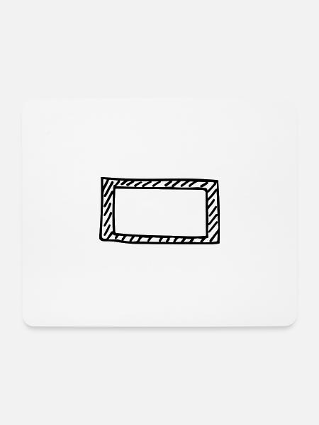 Rahmen - Mousepad (Querformat) - Weiß