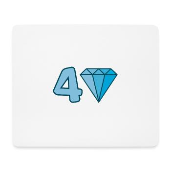 Diamant du 40e anniversaire - Tapis de souris (format paysage) - blanc - Devant