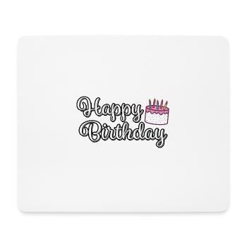 Happy Birthdy Birthday Greeting Birthday Cake - Mouse Pad (horizontal) - white - Front