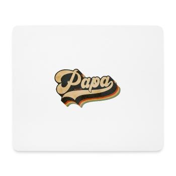 Papa Vintage Script Rainbow - Mousepad (Querformat) - Weiß - Vorne