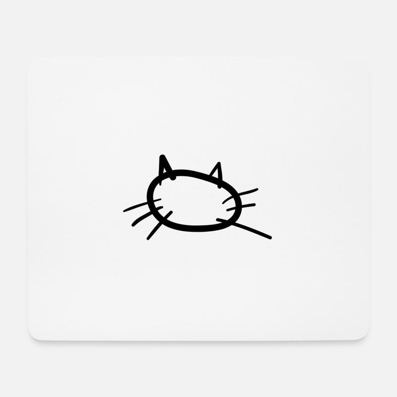 Katze - Mousepad (Querformat) - Weiß