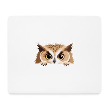 Eule Peeking Niedliche Entzückende Lustige Tier Karikatur - Mousepad (Querformat) - Weiß - Vorne