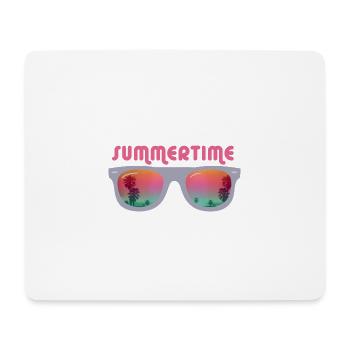 Summertime - Lunettes de soleil - Tapis de souris (format paysage) - blanc - Devant