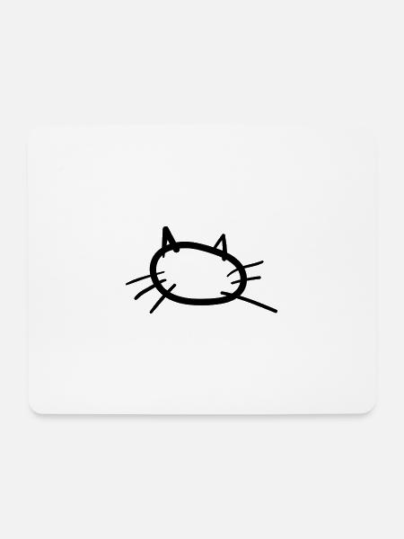 Katze - Mousepad (Querformat) - Weiß