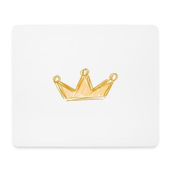 Crown Queen Symbol King - Mouse Pad (horizontal) - white - Front